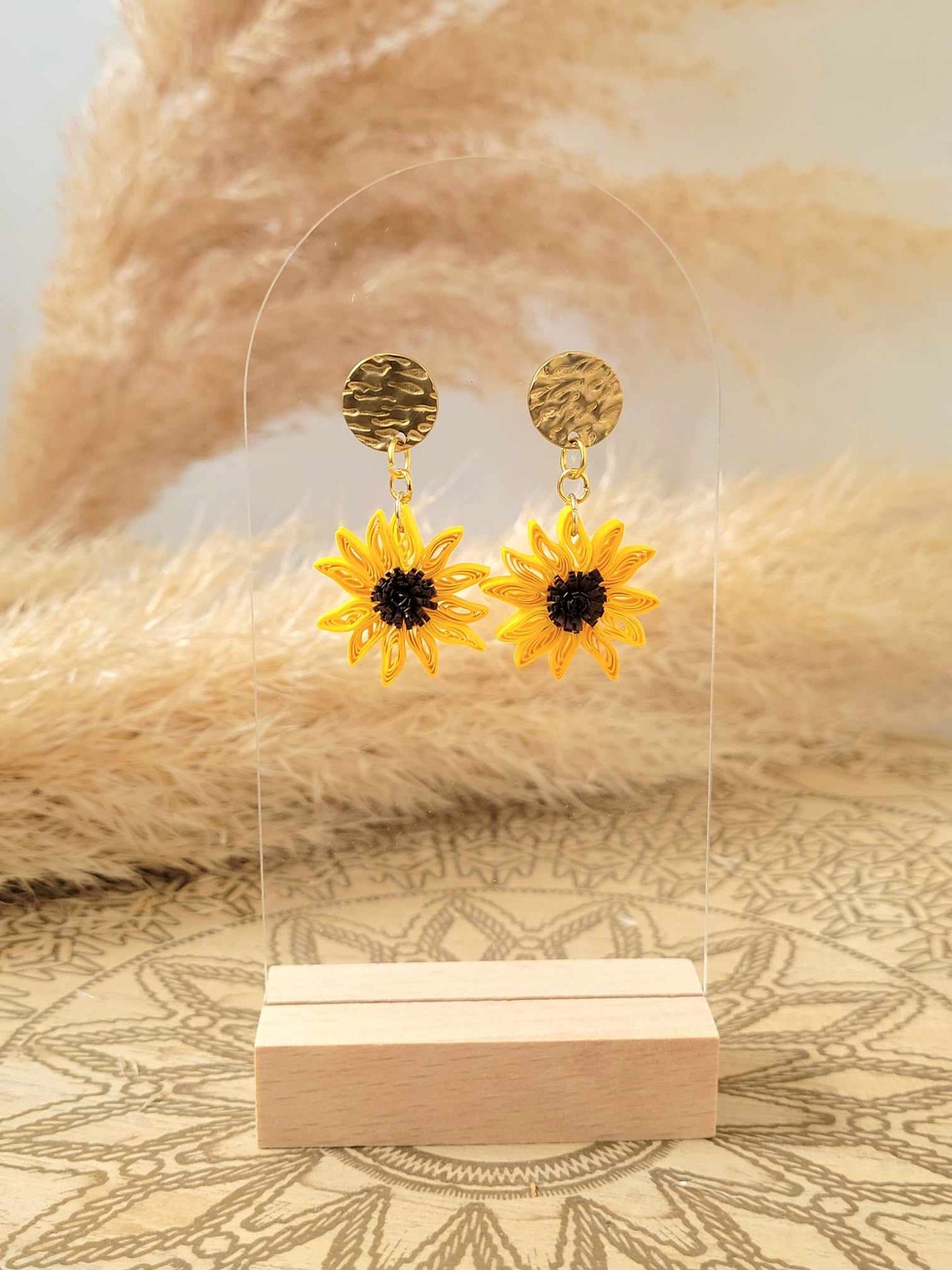 Boucles d'oreilles TOURNESOL