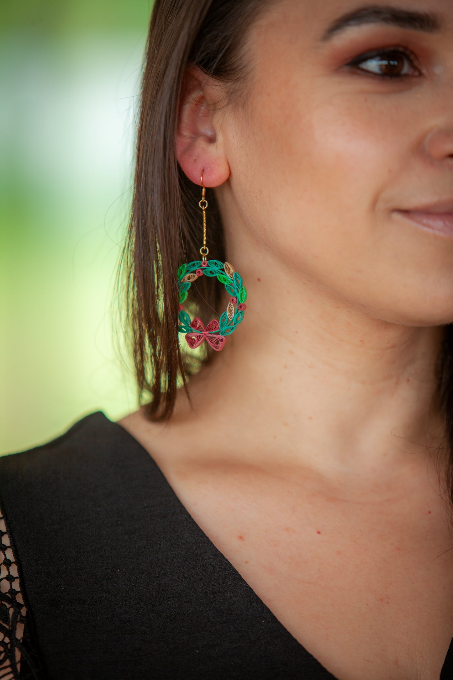 Boucles d'oreille COURONNE DE NOËL