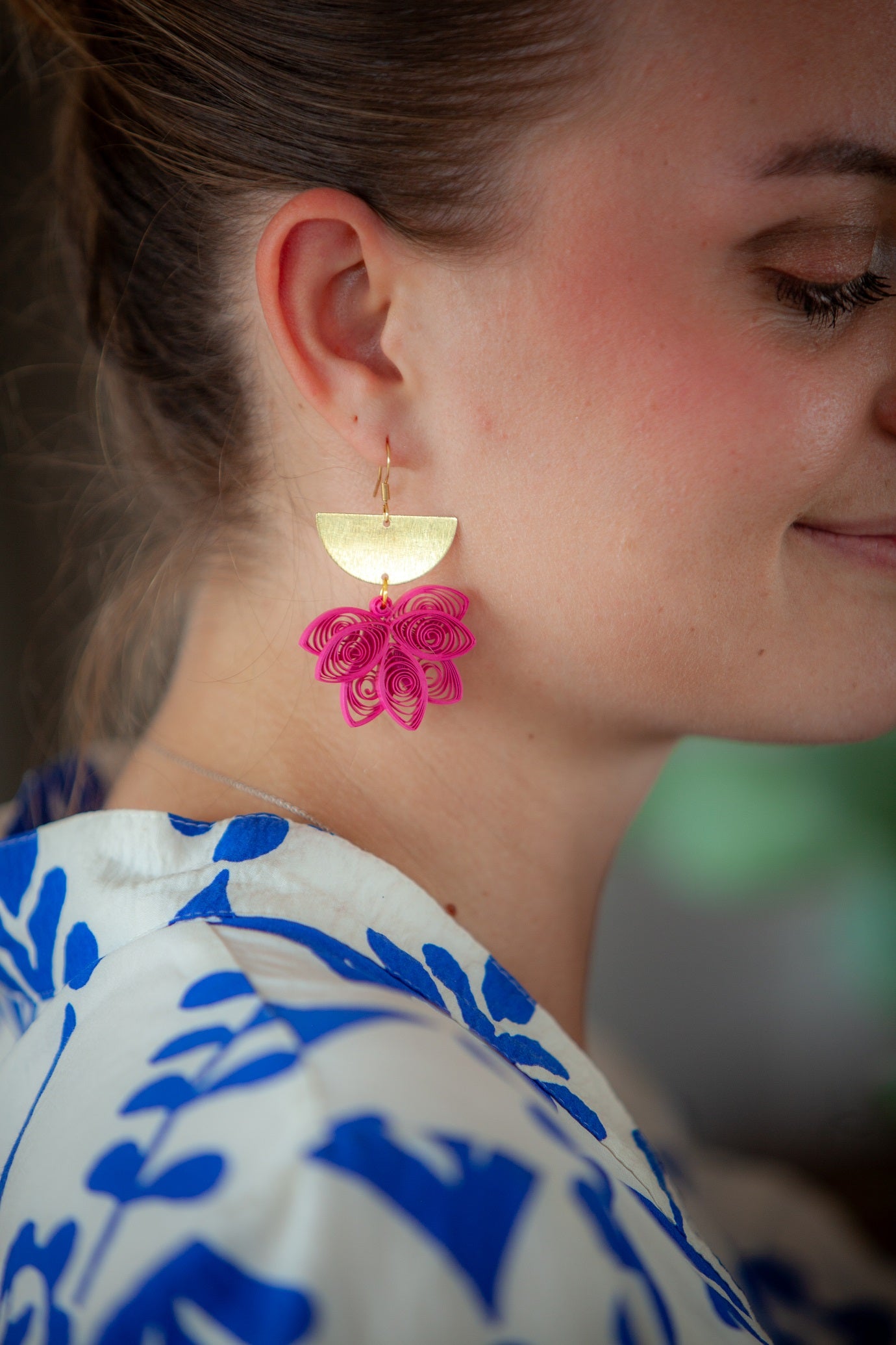 Boucles d'oreilles GROS LOTUS